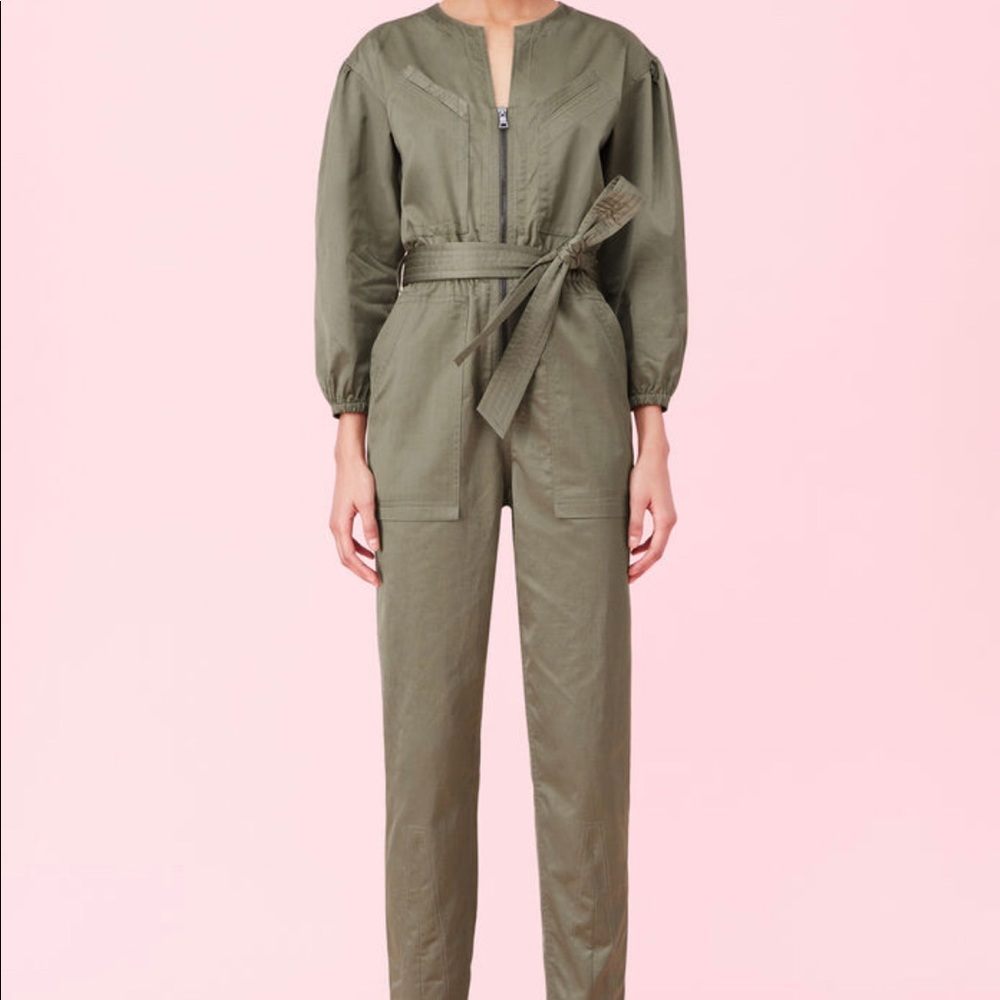 Brand New with tags gorgeous olive Rebecca Taylor jumpsuit.